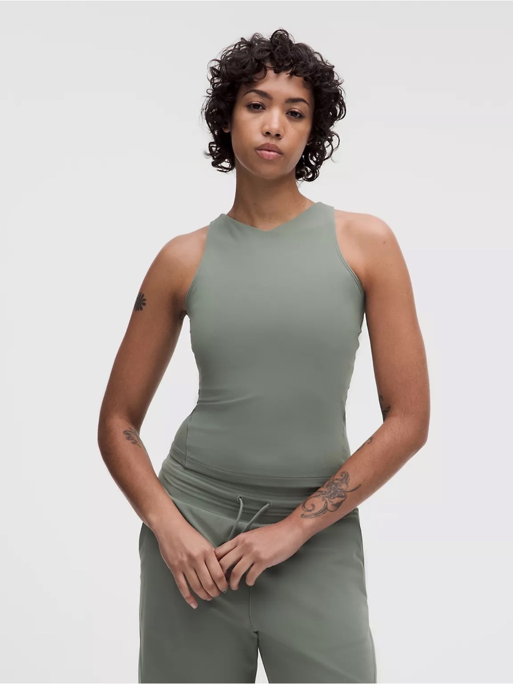 Lululemon Align Mini V-Neck Green Tank Top